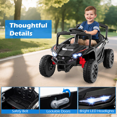 12V Kids Ride On Car UTV Electric Vehicle with LED Lights Music and Horn