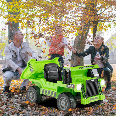 12V Kids Ride on Dump Truck Toy Car with Electric Dump Bed and Remote Control