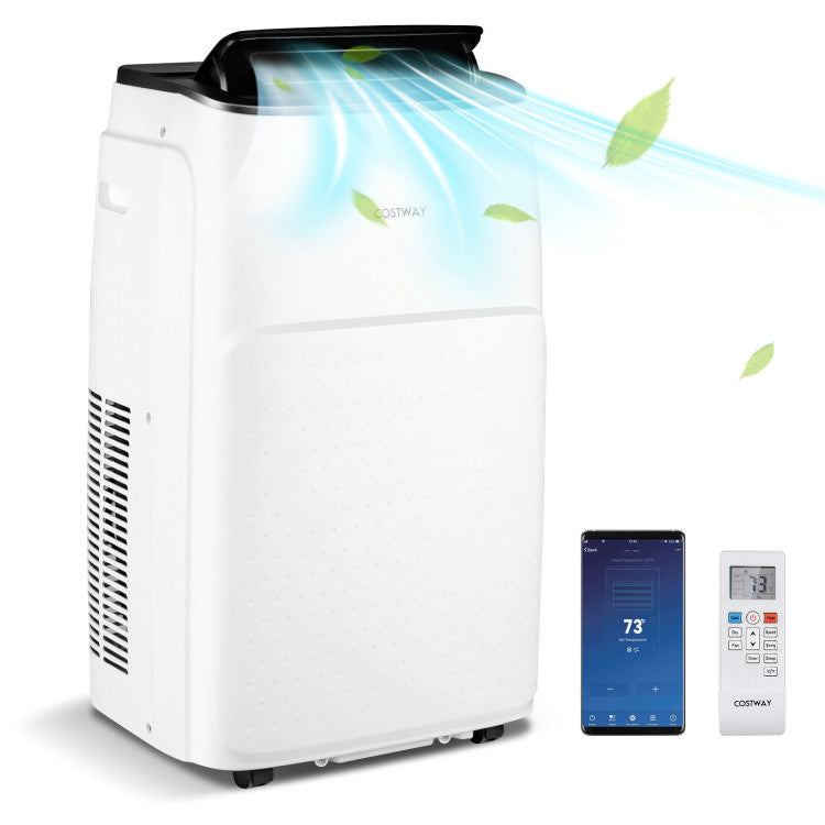 13000 BTU Portable Air Conditioner 4-in-1 AC Unit with Remote Control and Universal Wheels