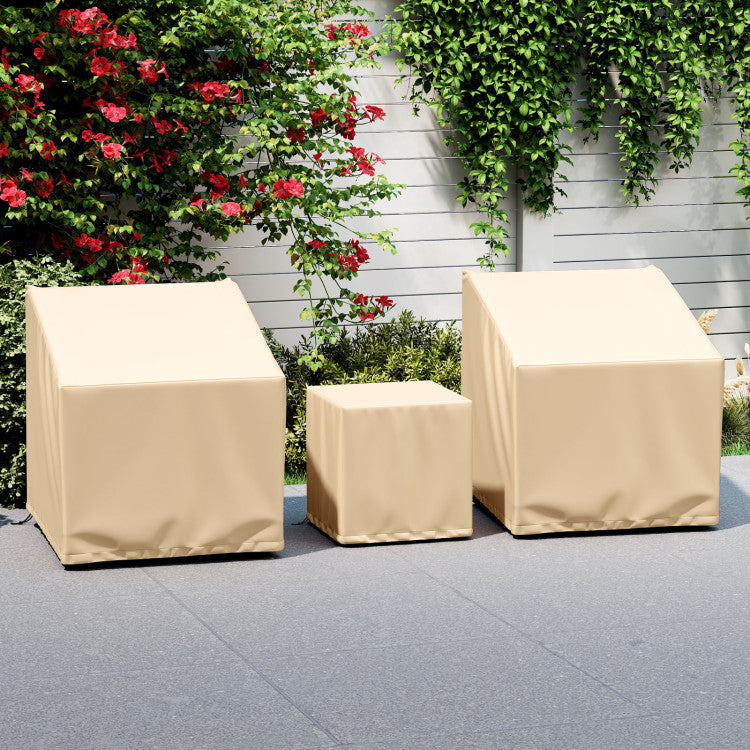 Patio Furniture Covers Waterproof Outdoor Conversation Covers for 3 Pieces Bistro Set