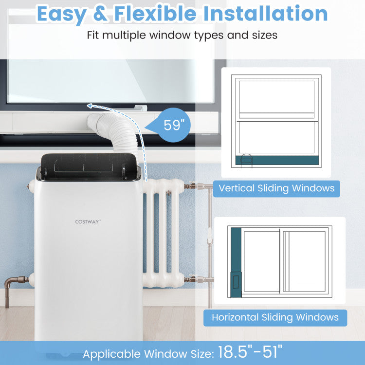 14000 BTU Inverter Portable Air Conditioner 3 in 1 Wifi Enabled AC Unit