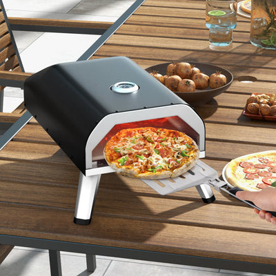 15000 BTU Portable Pizza Oven Outdoor Propane Gas Pizza Stove Maker with Foldable Legs and Carry Bag