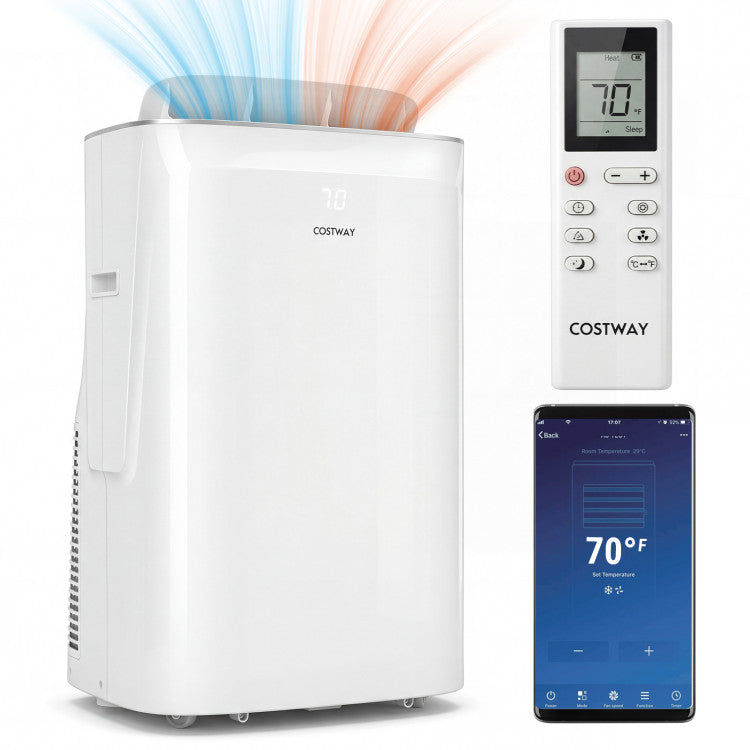 15000 BTU Inverter Portable Air Conditioner Smart Wifi Enabled Cooling & Heating Unit