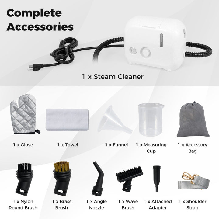 1500W Portable Steam Cleaner with 34 oz Water Tank