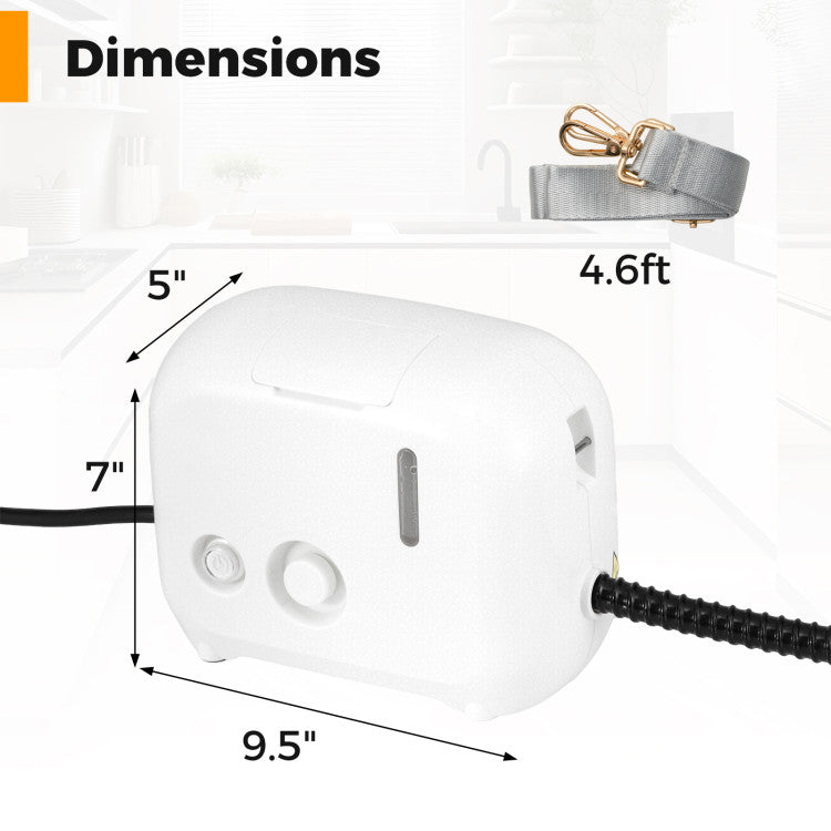 1500W Portable Steam Cleaner with 34 oz Water Tank