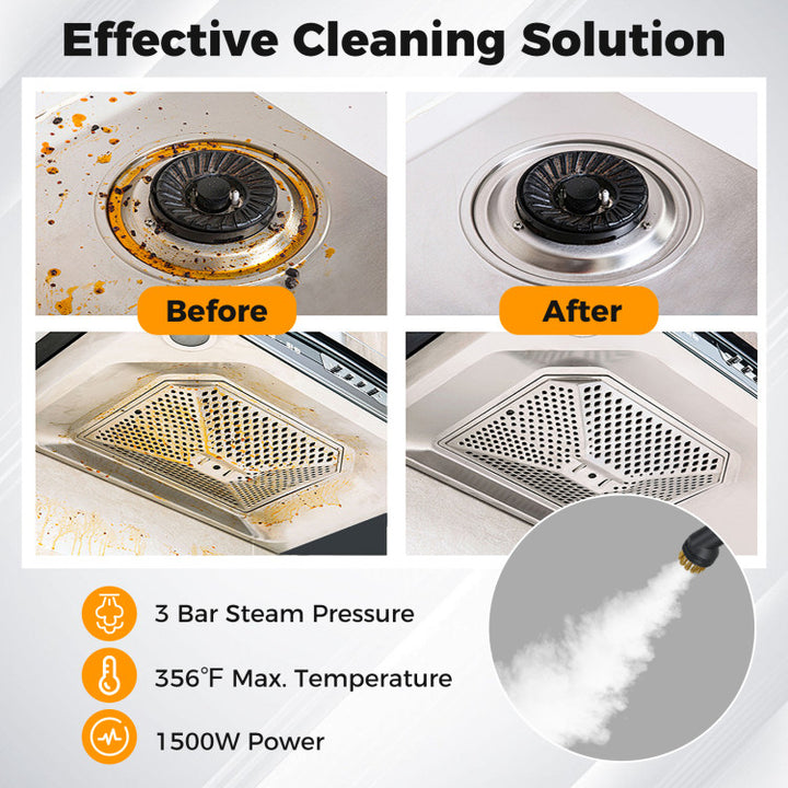 1500W Portable Steam Cleaner with 34 oz Water Tank