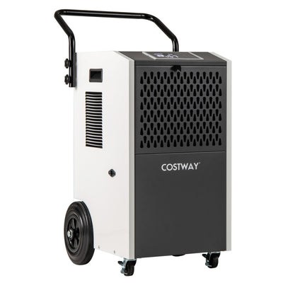 154 Pints Portable Commercial Dehumidifier 7000 Sq.Ft Crawl Space Dehumidifier with Lockable Universal Wheels, Removable Filter and 24H Timer for Basement Warehouse