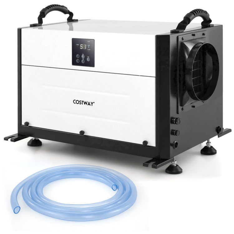 155 Pint Crawl Space Dehumidifier with Auto Defrost and 24H Timer, Commercial Dehumidifier with Adjustable Setting Range, LED Display for Basement