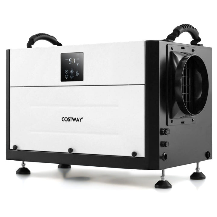 155 Pint Crawl Space Dehumidifier with Auto Defrost and 24H Timer, Commercial Dehumidifier with Adjustable Setting Range, LED Display for Basement
