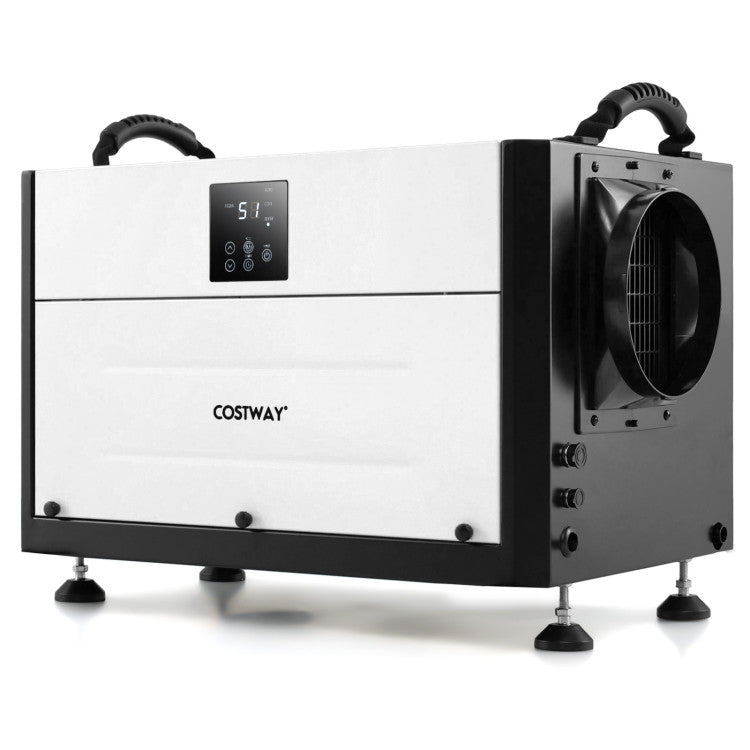 155 Pint Crawl Space Dehumidifier with Auto Defrost and 24H Timer, Commercial Dehumidifier with Adjustable Setting Range, LED Display for Basement
