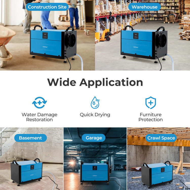 155 Pint Crawl Space Dehumidifier with 3 Modes and 24H Timer