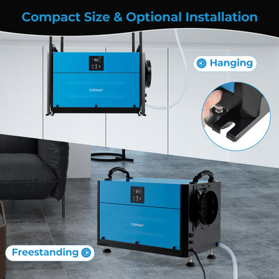 155 Pint Crawl Space Dehumidifier with 3 Modes and 24H Timer