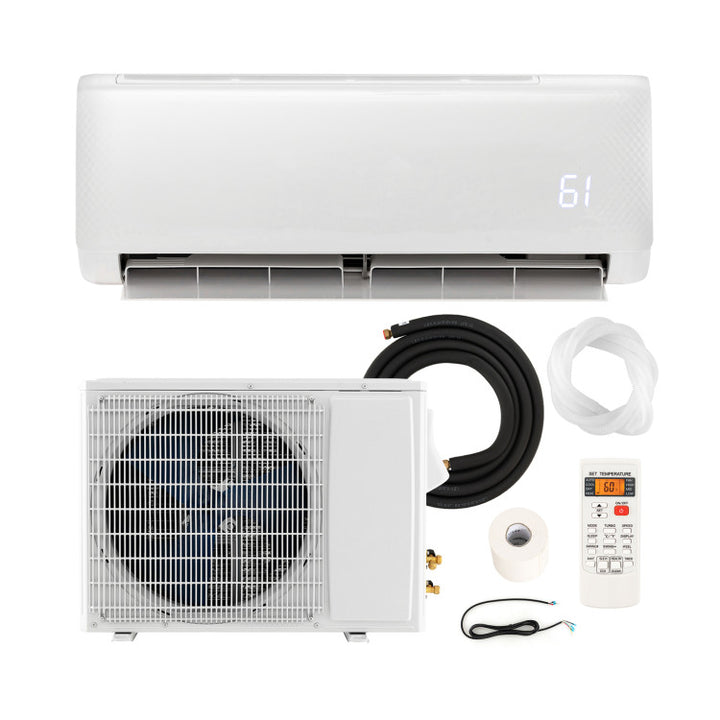 17000 BTU 4-in-1 Mini Split Air Conditioner and Heater 21 SEER2 208-230V Ductless AC Unit with Self-Cleaning Function and Installation Kit