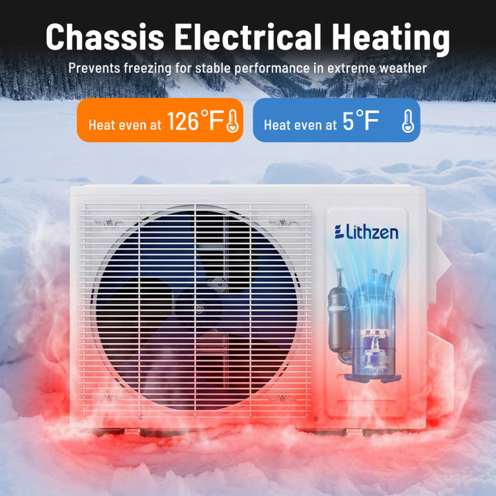 18000 BTU 18.1 SEER2 208/230V Mini Split Air Conditioner Works with Alexa