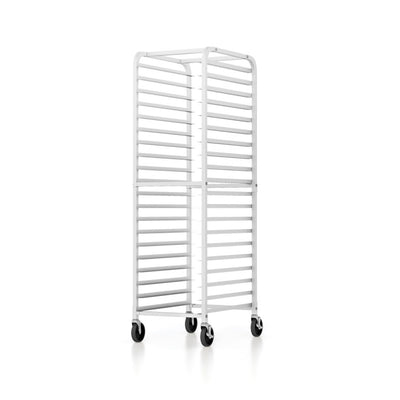 20-tier Kitchen Bun Pan Sheet Rack Aluminum Speed Rack Commercial Bakery Cooling Rack with Lockable Rubber Wheels for Restaurant