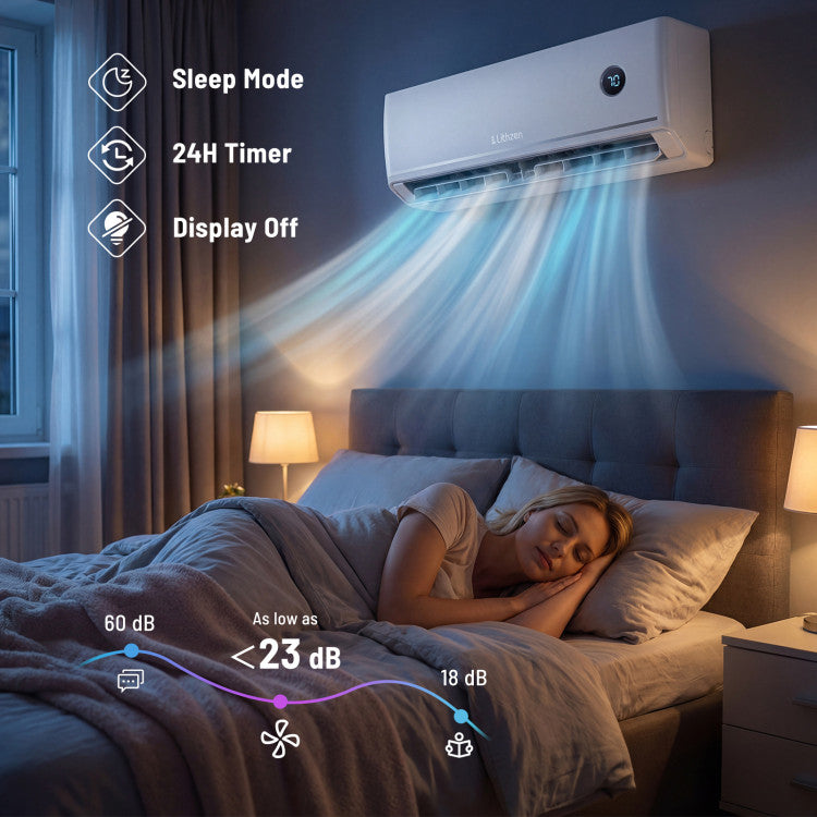 24000 BTU 18.1 SEER2 208/230V Mini Split Air Conditioner Works with Alexa