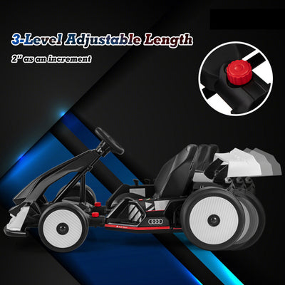 24V Kids Go Kart Licensed Audi Adjustable Ride on Racing Toy with Horn