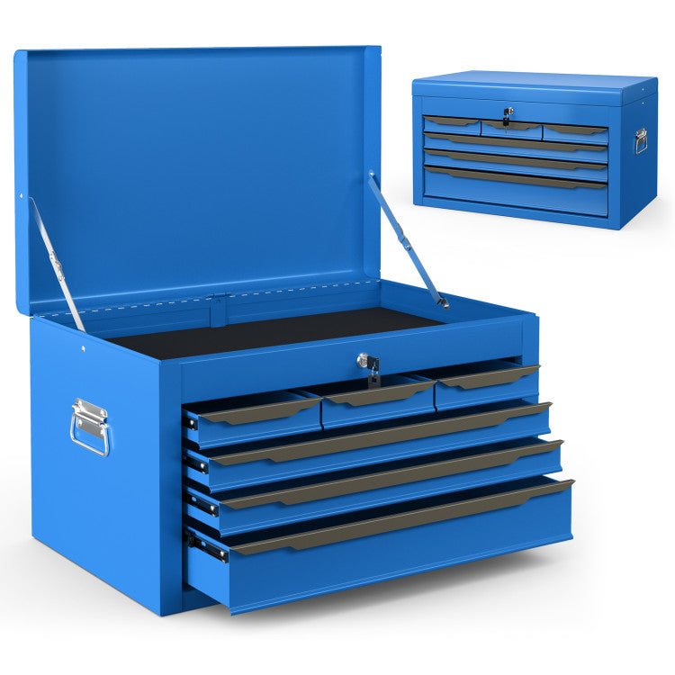 24 Inch Tool Chest Case with 6 Drawers and Top Storage for Garage Repair Shop & Warehouse