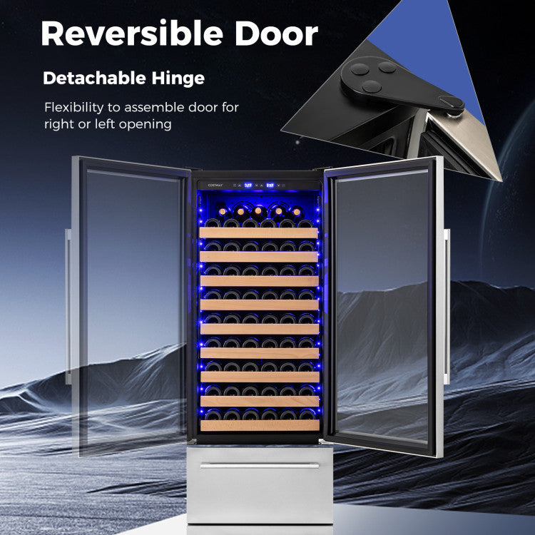 24 Inch Wine and Beverage Refrigerator with Independent Temperature Control