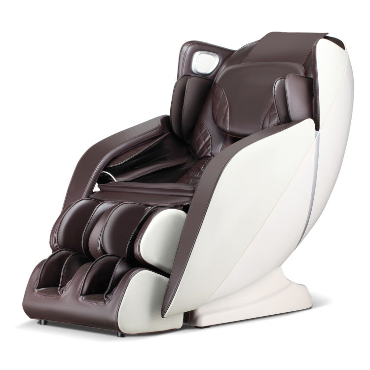 27-Full Body Massage Chair Zero Gravity SL Track Massaging Recliner with Airbags Heating and Foot Rollers