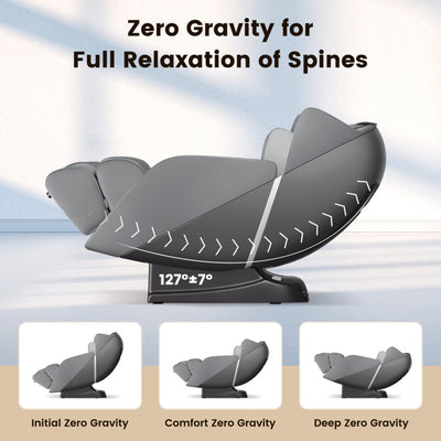 27-Full Body Massage Chair Zero Gravity SL Track Massaging Recliner with Airbags Heating and Foot Rollers