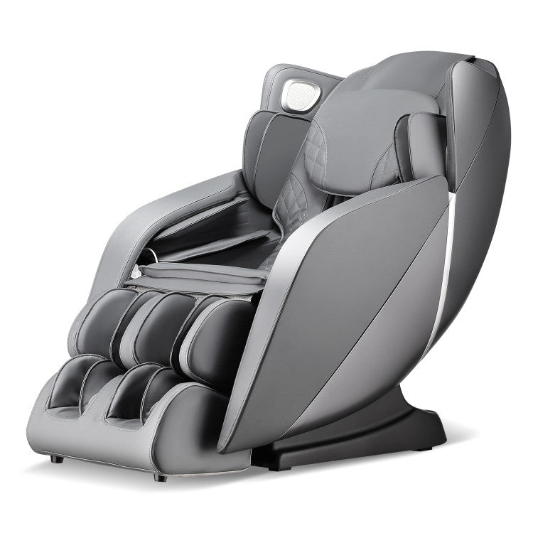 27-Full Body Massage Chair Zero Gravity SL Track Massaging Recliner with Airbags Heating and Foot Rollers