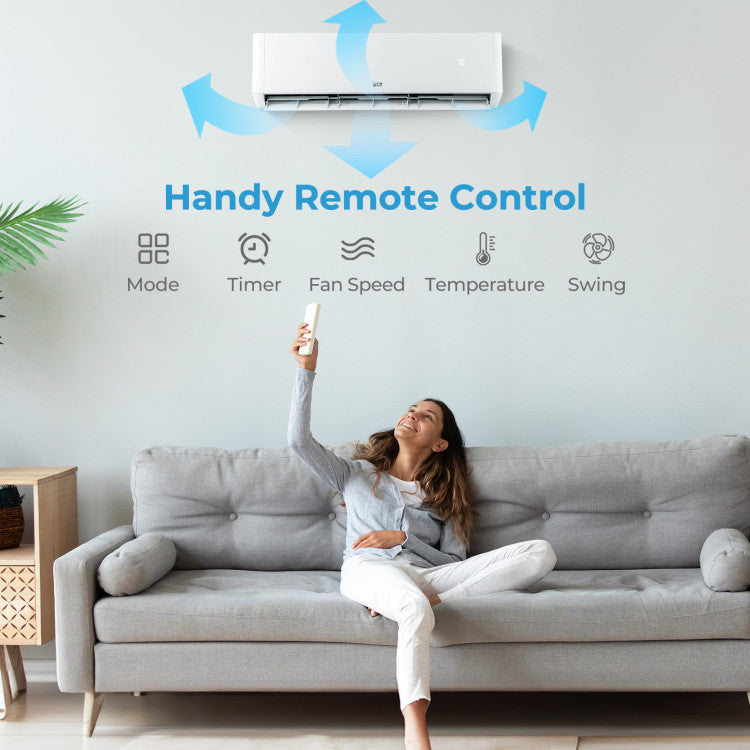 27000 BTU Tri 3 Zone Mini Split Air Conditioner 22 SEER2 Wifi Enabled Wall Mounted Inverter Ductless AC Unit with Remote Control and Self-Cleaning Function