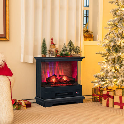 27 Inches Electric Fireplace Heater 1400W Freestanding Fireplace Stove with Remote Control and Timer