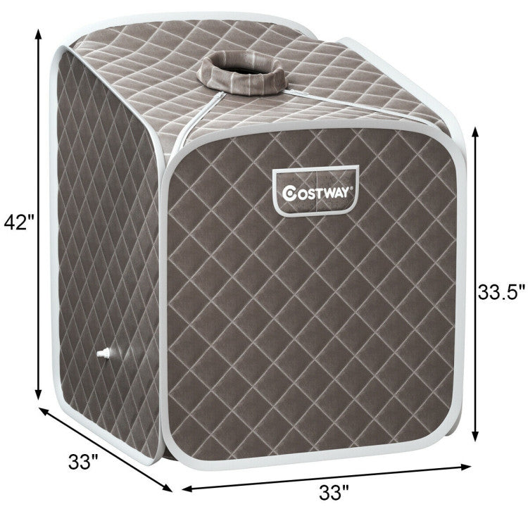 2L Portable Folding Steam Sauna Spa Tent with Remote Control and Adjustable Temperature Levels