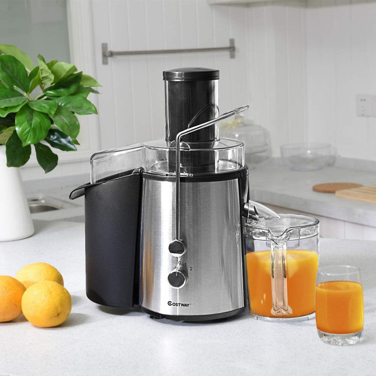 2 Speed Electric Juicer Machine Stainless Steel Juicer Extractor with Multi-safety Protections for Vegetable Fruit