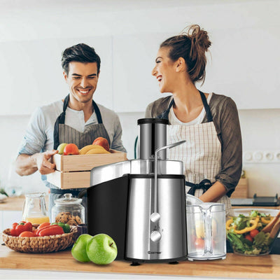 2 Speed Electric Juicer Machine Stainless Steel Juicer Extractor with Multi-safety Protections for Vegetable Fruit