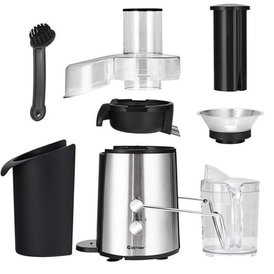 2 Speed Electric Juicer Machine Stainless Steel Juicer Extractor with Multi-safety Protections for Vegetable Fruit