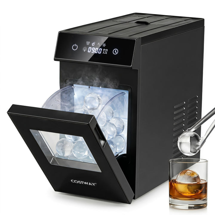 2 Inch Ice Ball Maker Countertop with Self-Cleaning and 8H Timer