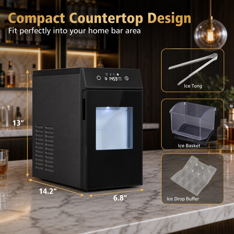 2 Inch Ice Ball Maker Countertop with Self-Cleaning and 8H Timer
