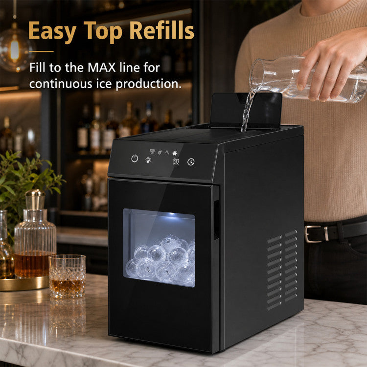 2 Inch Ice Ball Maker Countertop with Self-Cleaning and 8H Timer