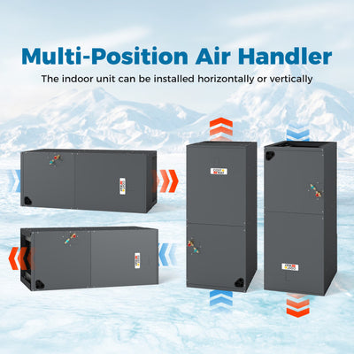 2 to 3 Ton Variable Speed Central Air Conditioner 18.6-20 SEER2 Energy Star Certified Heat Pump Split System with Auto Defrost Function and Advanced Inverter Technology