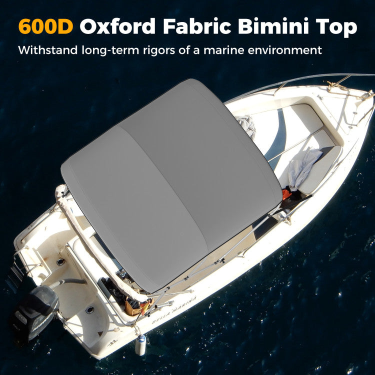 3-Bow/4-Bow Boat Bimini Top Sun Shade Boat Canopy with Storage Boot