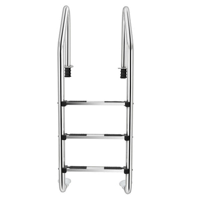 3-Step Stainless Steel Swimming Pool Ladder Heavy Duty Non-Slip Ladder with Handrails