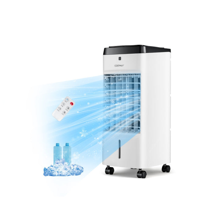 3-in-1 Evaporative Air Cooler Portable Air Conditioner Humidifier with Remote Control and 4 Modes
