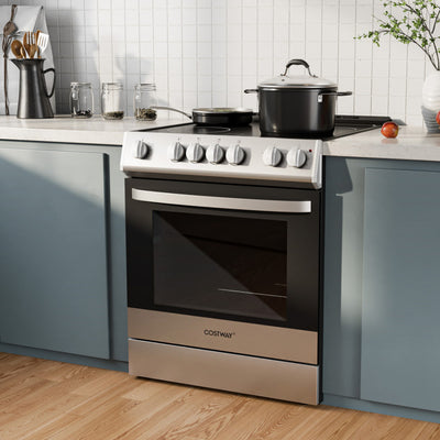 30 Inch Freestanding and Slide-in Kitchen Stove with 4 Burners Ceramic Cooktop