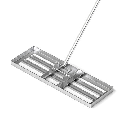 30 x 10 Inch Lawn Leveling Rake with Ergonomic Handle