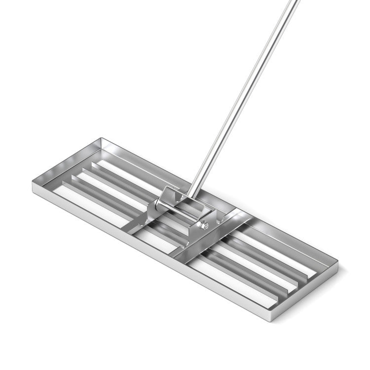 30 x 10 Inch Lawn Leveling Rake with Ergonomic Handle