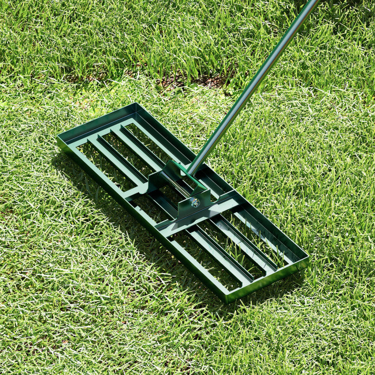 30 x 10 Inch Lawn Leveling Rake with Ergonomic Handle