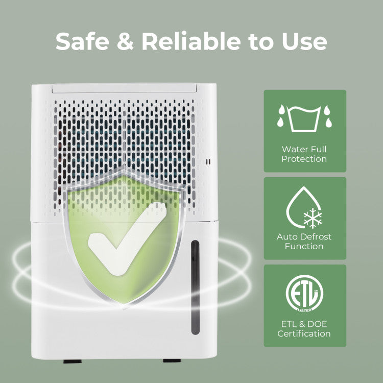 32 Pint 2000 Sq. Ft Dehumidifiers Intelligent Humidity Control Machine ...