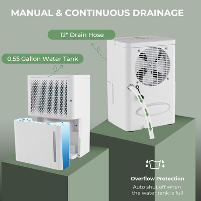 32 Pint 2000 Sq. Ft Dehumidifiers Intelligent Humidity Control Machine with 24HR Timer and 3 Modes