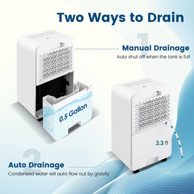 32 Pints Portable Quiet Dehumidifier with 24H Timer and Auto Defrost