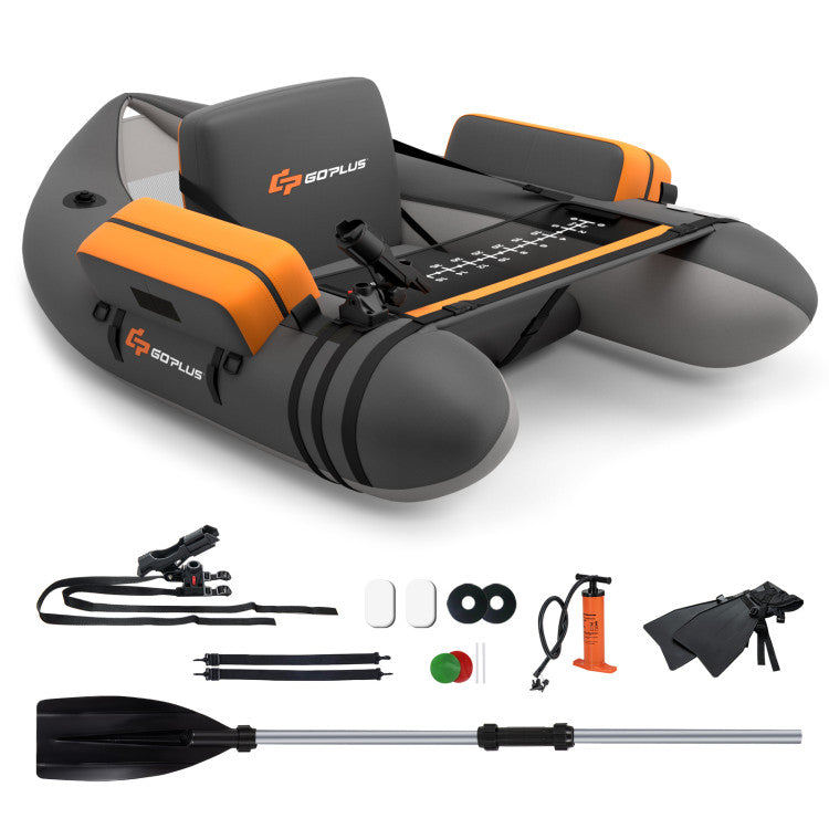 decathlon fishing seat box Inflatable Fishing Float with Adjustable Straps & Storage Pockets