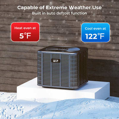 36000 BTU Ducted Central Air Conditioner Heat Pump System 3 Ton 208/230V Inverter Split AC with Multi-Position Air Handler Unit