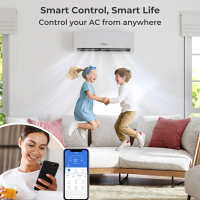 36000 BTU 4 Zone 23 SEER2 Mini Split Air Conditioner Wifi Enabled with Heat Pump
