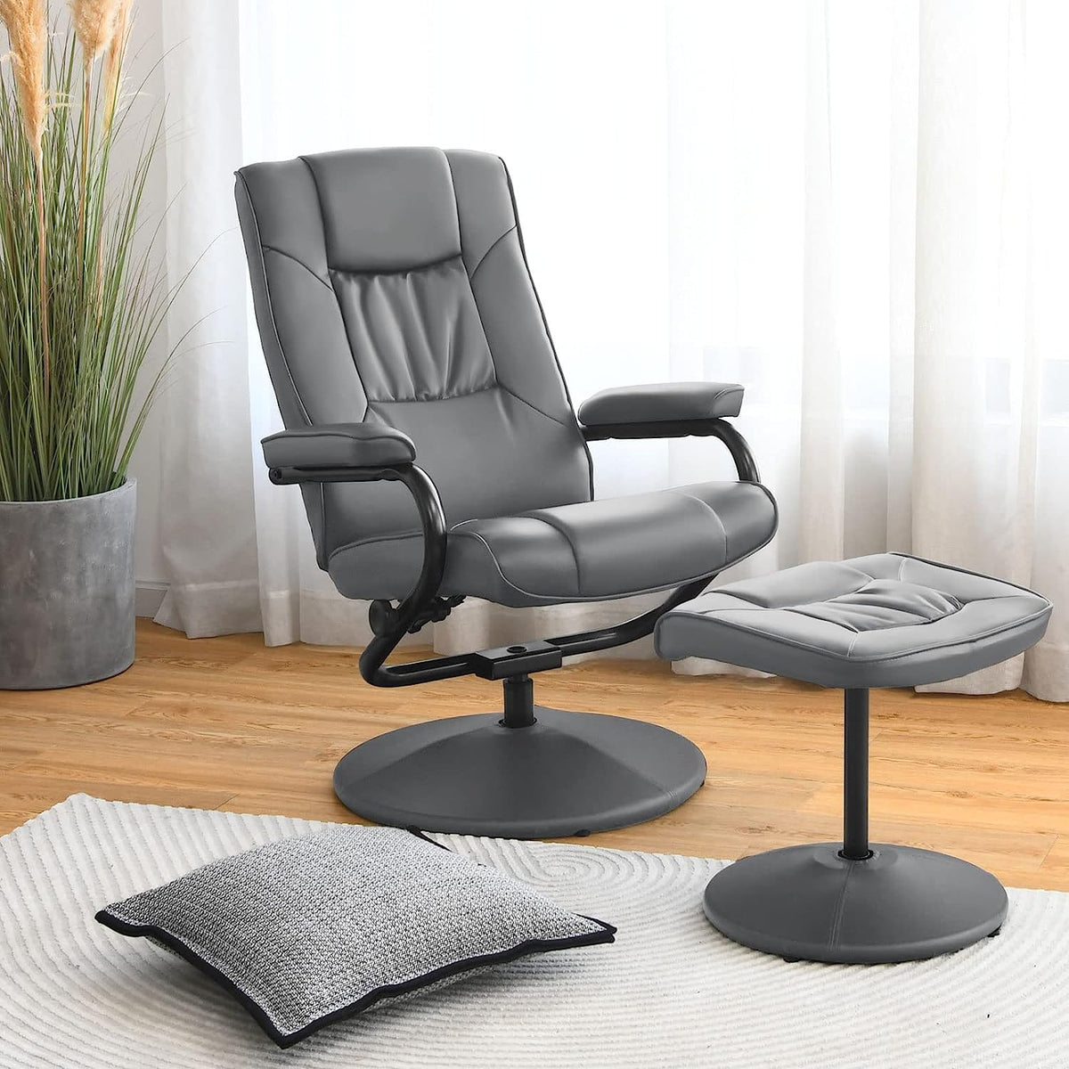 360° Swivel PU Leather Recliner Chair